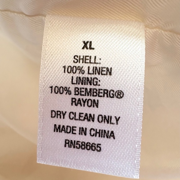 100% Linen Vest Nordstrom Mens Shop XL Off-White DISCONTINUE - Picture 14 of 15